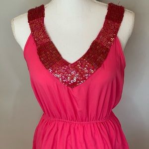 Pink cocktail mini dress